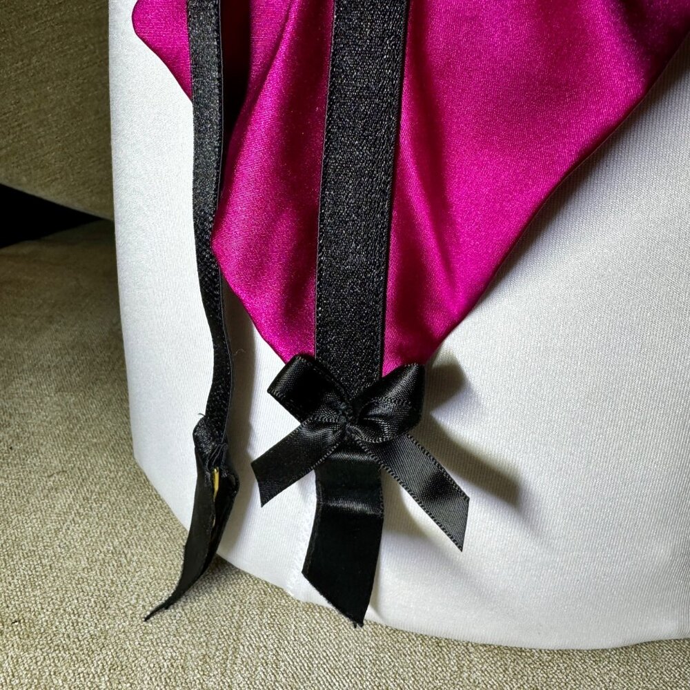 Bordelle Garter Belt Bright/Deep Fuchsia Pink, Size Small - Picture 9 of 15